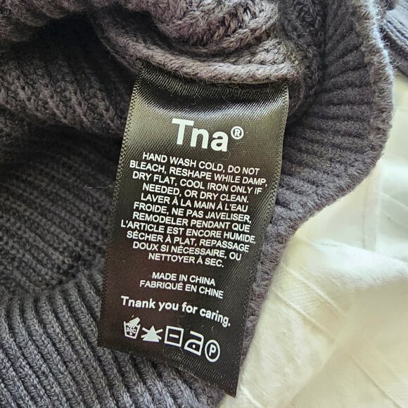 Aritzia TNA Beacon Sweater - 2021 - Inky Grey - Sz XXS - NWT - Picture 6 of 13